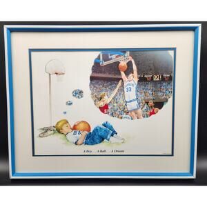 A Boy A Ball A Dream Kentucky Wildcats Lithograph Wendell Field 1988 Framed